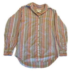 Vintage Lands’ End Women’s Striped Button Down